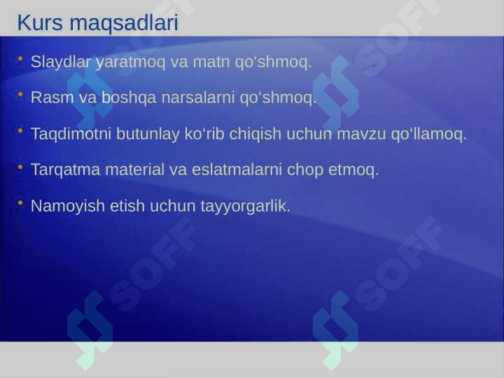 Microsoft® Office PowerPoint® 2007ni o‘rganish 4