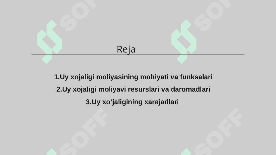 Uy xo`jaligi moliyasi pptx 2