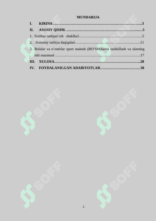 Jismoniy tarbiya darsida o'quv,sinfdan tashqari va maktabdan tashqari ishlari 2