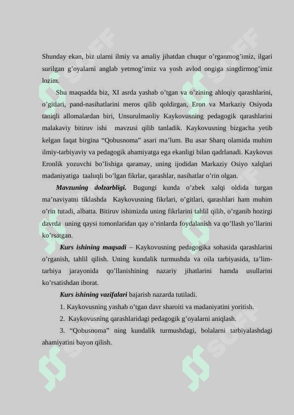 Kaykovusning Qobusnoma asari va uning tarbiyaviy ahamiyati 3