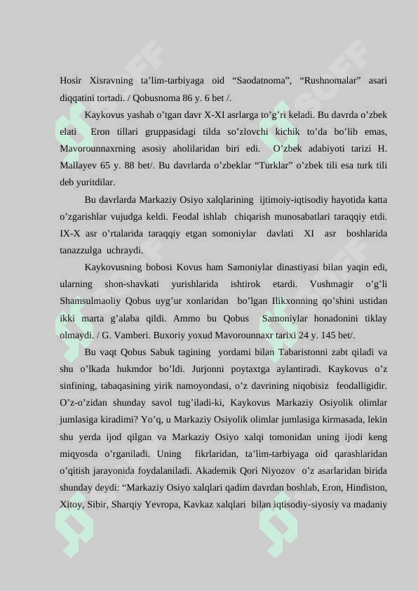 Kaykovusning Qobusnoma asari va uning tarbiyaviy ahamiyati 7