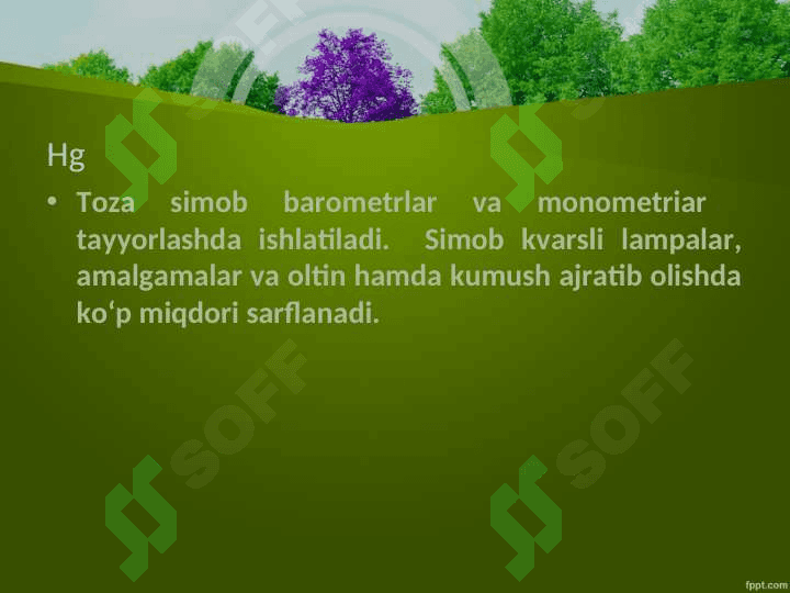 Davriy sistemaning II Va III B guruh elementlari 6
