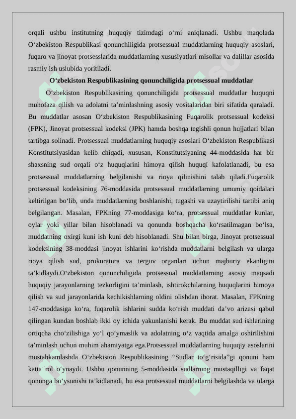 Protsessual muddatlar 25 3