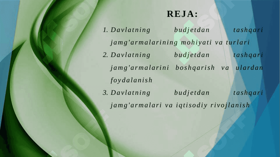 Davlatning budjetdan tashqari jamgʻarmalari 2