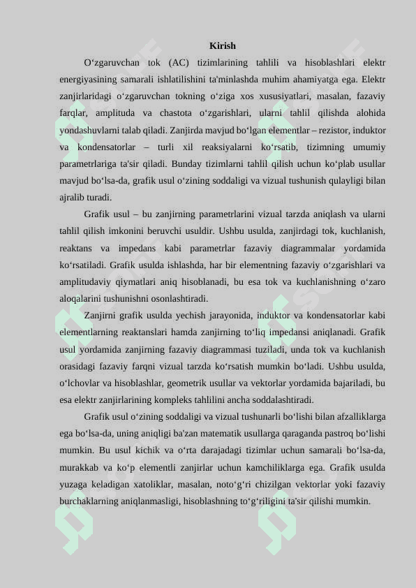 Oʻzgaruvchan tok nochiziq zanjirlarini grafik usulda hisoblash 2