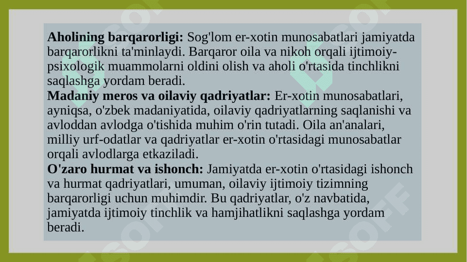 Mustaqil ish slayd Oila to'g'risida 4