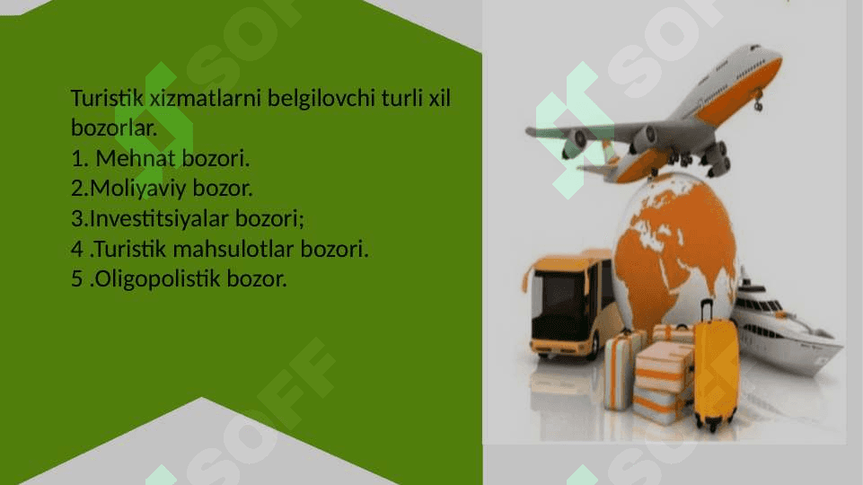Mavzu : Turizm sohasida talab , taklif va raqobat xususiyatlari 3