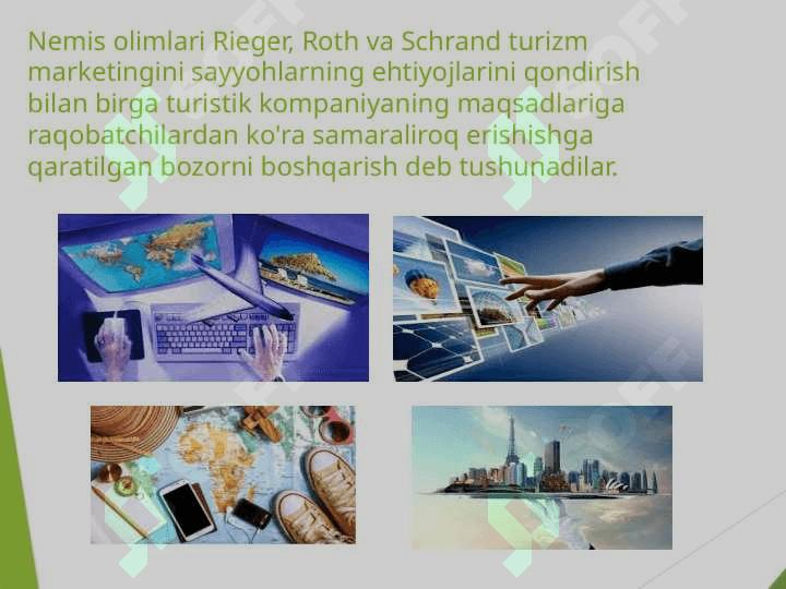 Mavzu: Turizmda marketing faoliyatlari tushunchasi 4