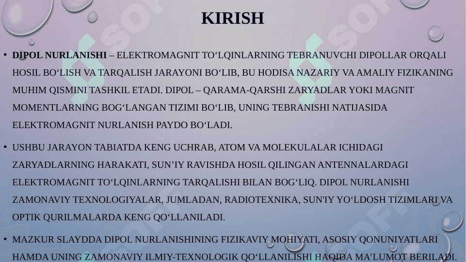 Dipol nurlanishi 3
