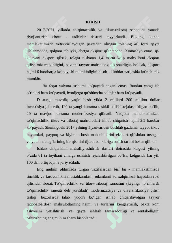 Ayollar kapyishoni texnologik jarayonlarini loyihalash 2