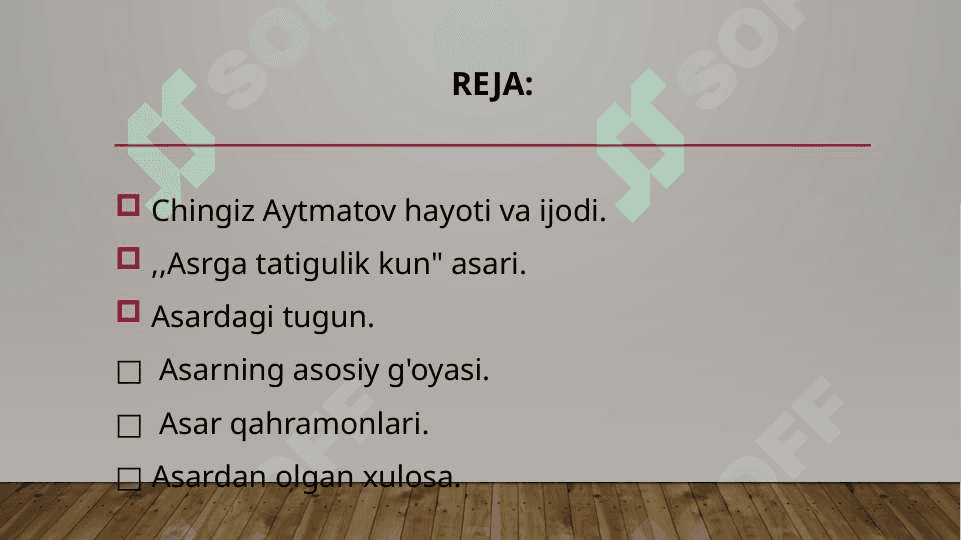 Chingiz Aytmatov hayoti va ijodi. 2