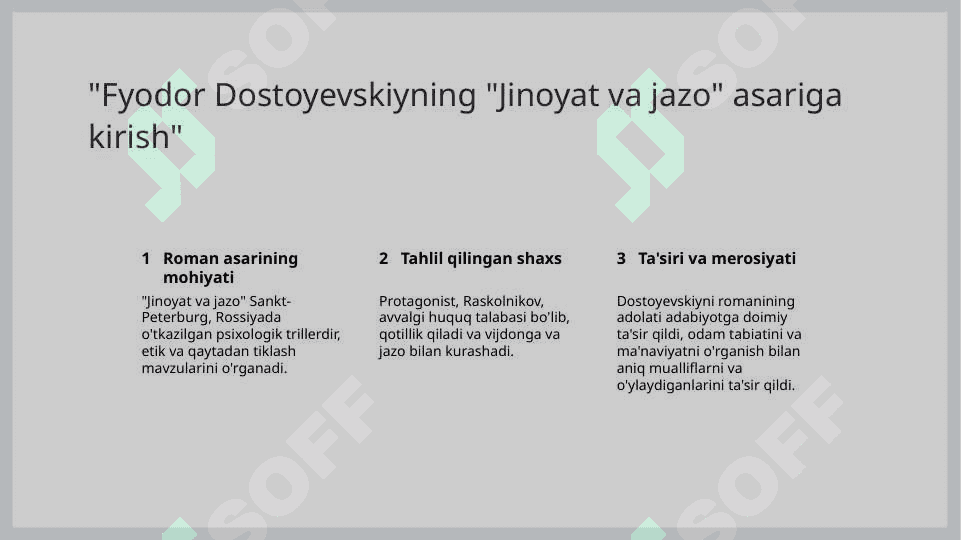 Fyodor dostoyeviskiyning jinoyat va jazo  asarida inson va tabiat talqini 2