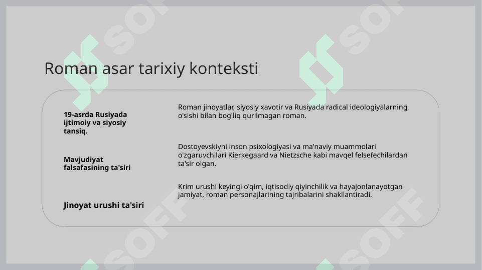 Fyodor dostoyeviskiyning jinoyat va jazo  asarida inson va tabiat talqini 3