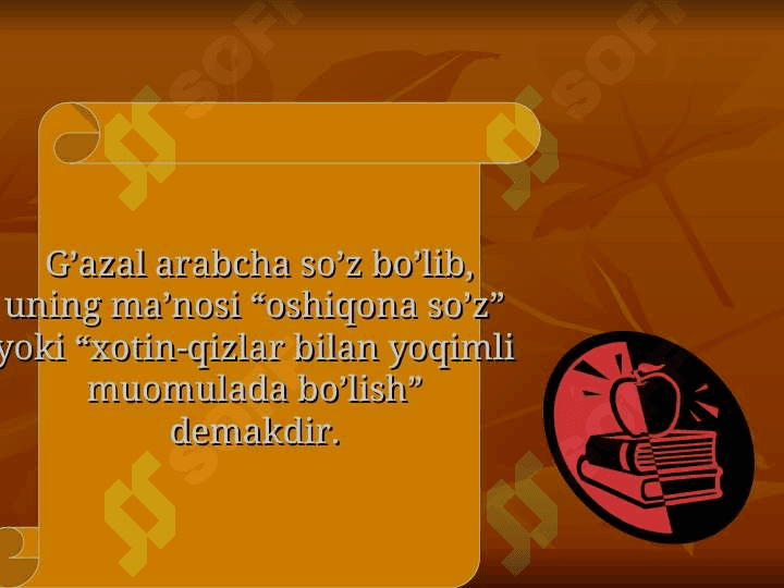 G’azal haqida nazariy  ma’lumot 3
