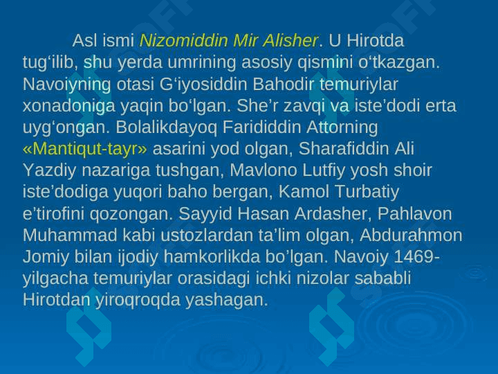 Mir Alisher Navoiy 2