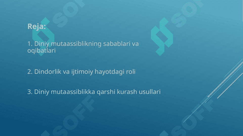 Diniy mutaassiblik va dindorlik 2