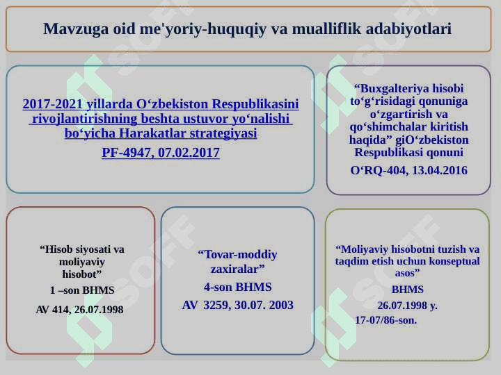 Tovar moddiy zahiralari hisobi 3
