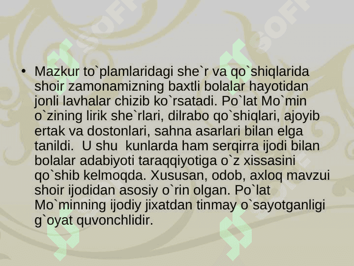 Po’lat Mo’min ijodida odob-ahloq 8