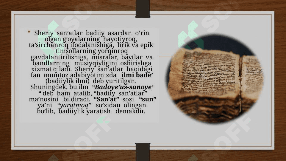 She’riy san’at turlarini o‘tish metodikasi 2