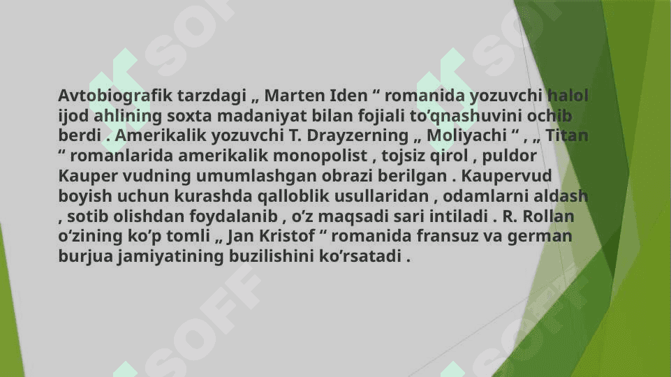 XIX asr oxirida Yevropada adabiyot va sanʼat 4