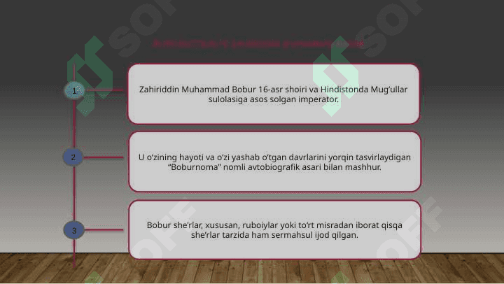 Zahiriddin Muhammad Bobur ijodi va uning ruboiylari 2