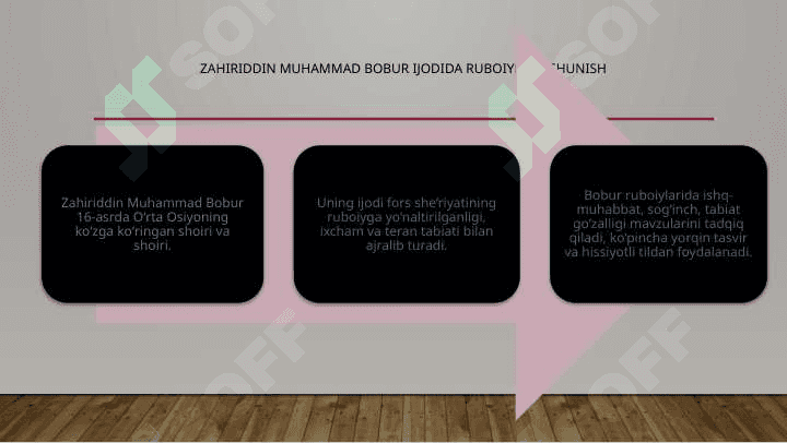 Zahiriddin Muhammad Bobur ijodi va uning ruboiylari 4