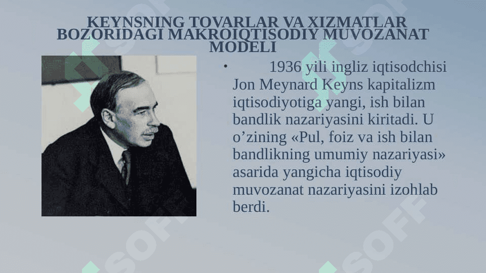 Keynsning makroiqtisodiy muvozanat modeli 5