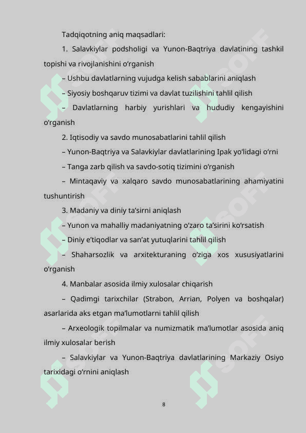 Salavkiylar podsholigi va Yunon - Baqtriya davlati 8