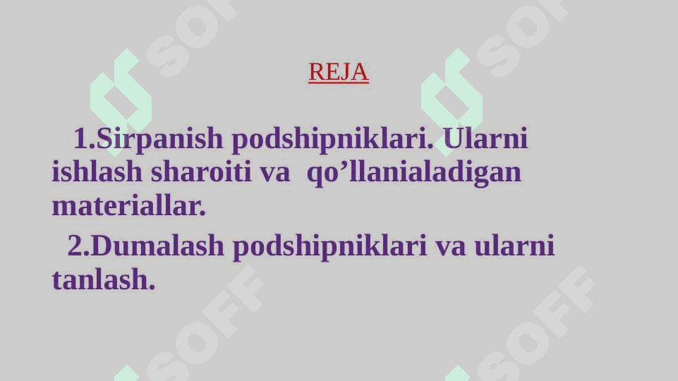 Podshipniklar va ularni tanlash 2