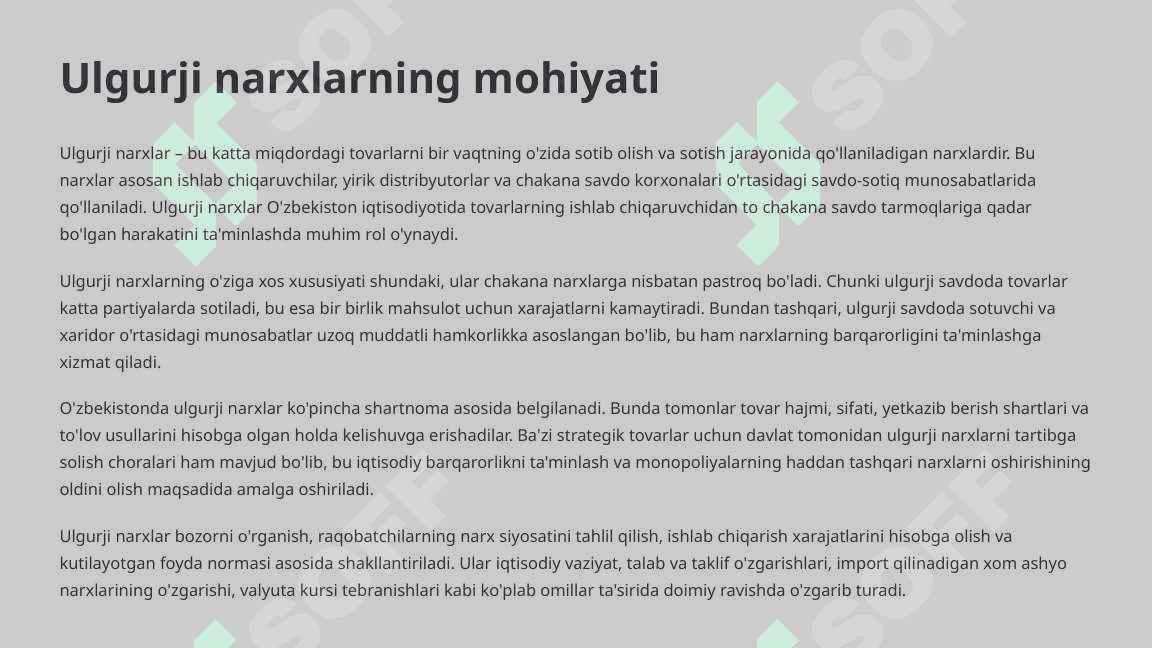 Narxning turlari ulgurji va chakana 4