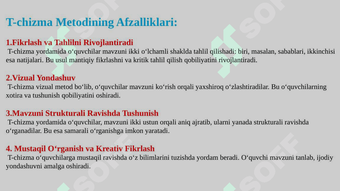 T chizma metodikasi 4