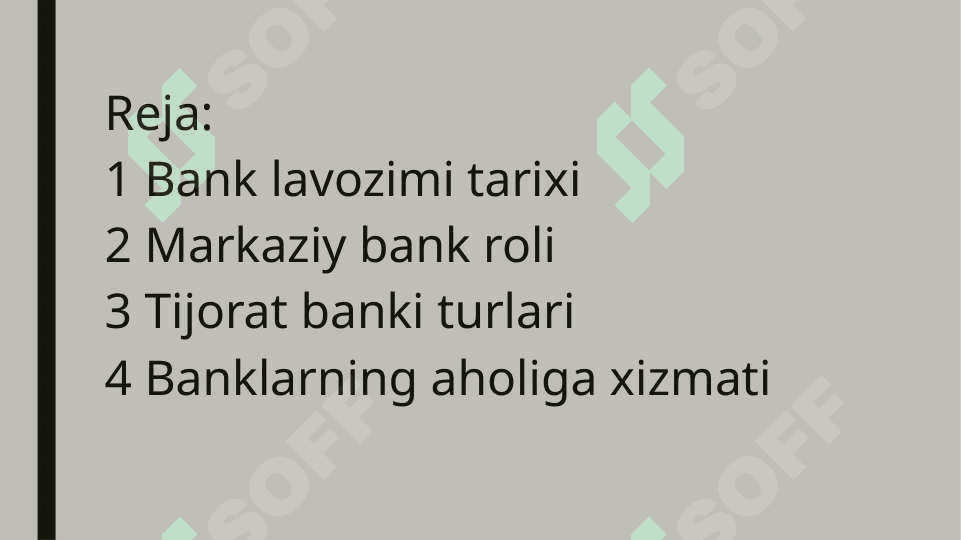 O’zbekiston bank tizimini yoritish 2