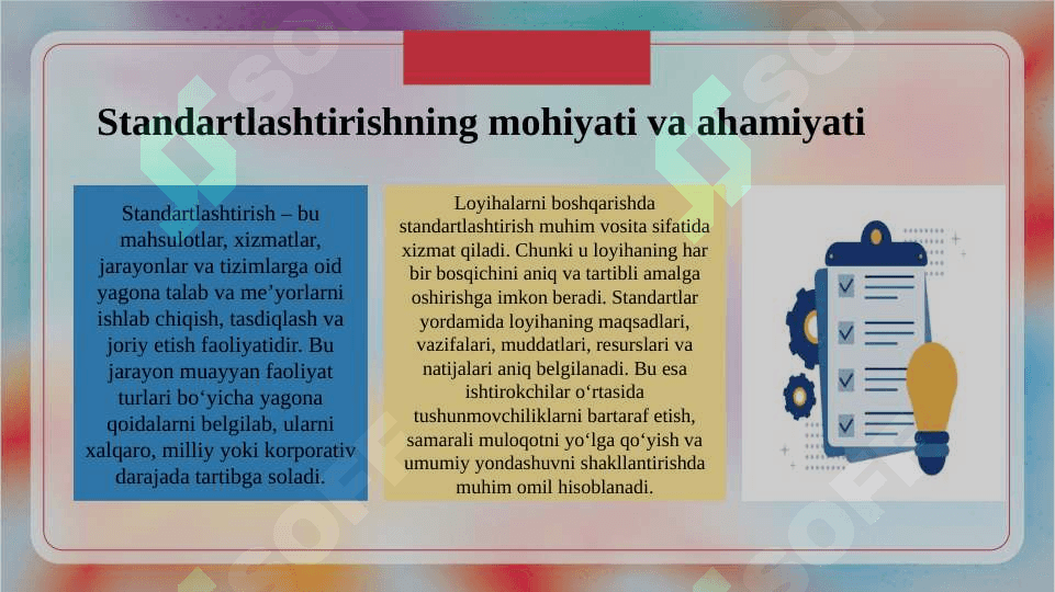 Loyihalarni boshqarishda standartlashtirish 4