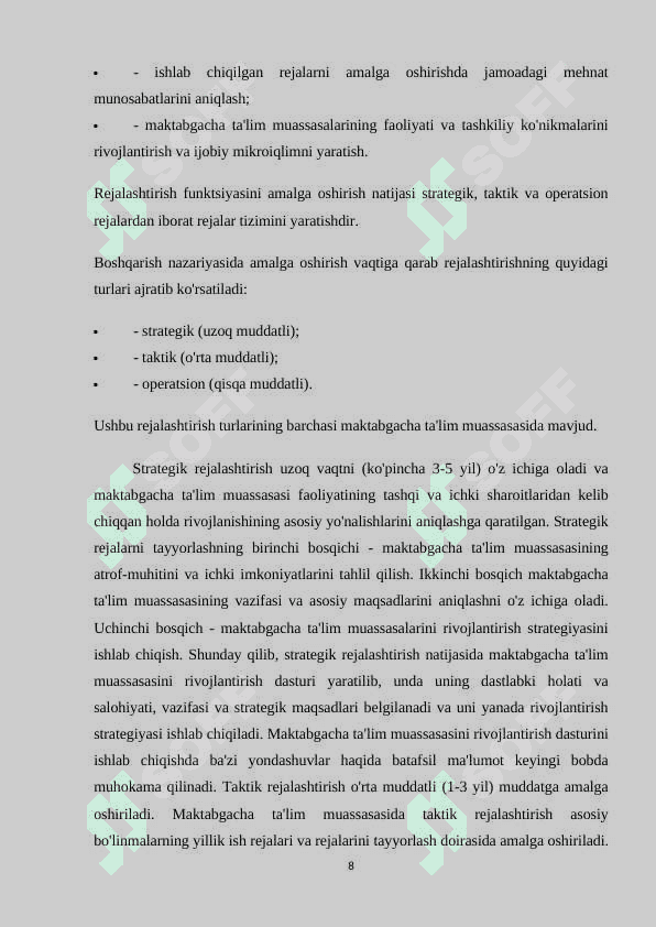 MAKTABGACHA PEDAGOGIKA FAN SIFATIDA SHAKILLANISHI 8