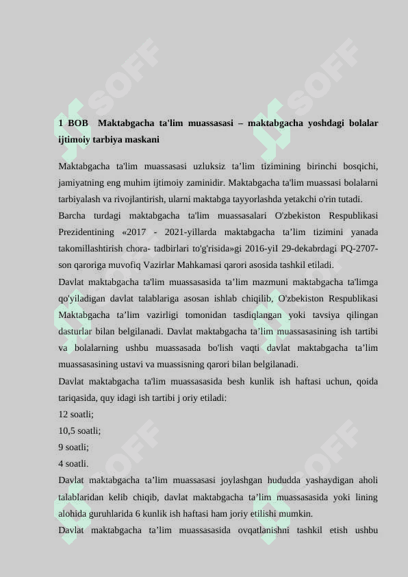 Maktabgacha ta’lim bo’limlari va maktabgacha ta’lim muassasini nazorat qilish 2