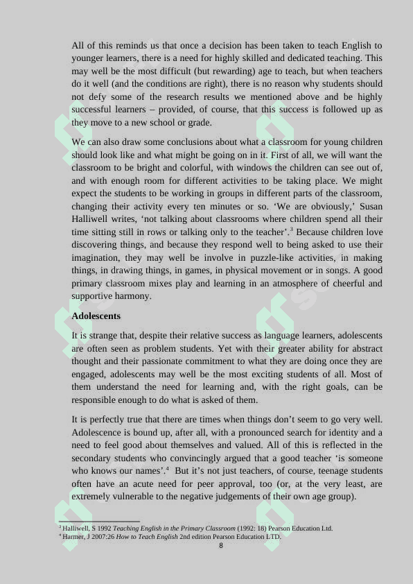 PECULIARITIES AND DEFINITION OF DIFFERENT AGE GROUPS OF ENGLISH LEARNERS 8