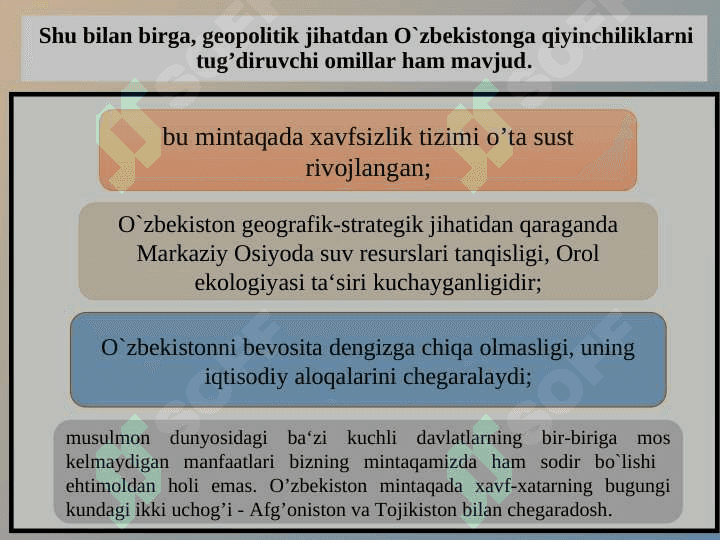 O‘zbekistonning tarixiy geografik o‘rni va tabiiy iqlim sharoitlari 4
