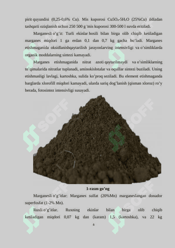 Mineral makro va bakterial o'g'itlar va ularning ishlatilishi76 6