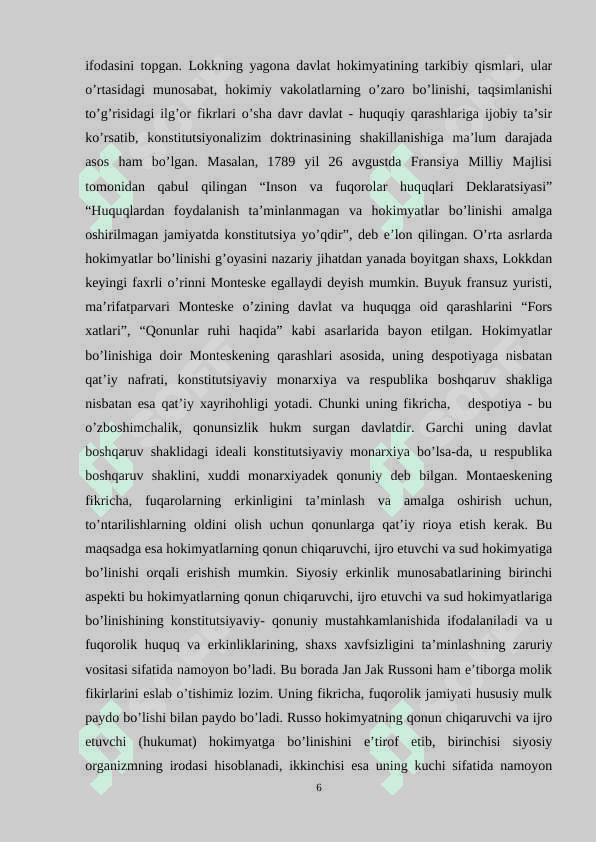 Mustaqil O'zbekistonda hokimiyatlar bo'linishi prinsipi 6