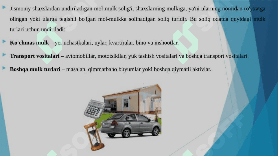 JISMONIY SHAXSLARDAN UNDIRILADIGAN MOL MULK SOLIG'I 3