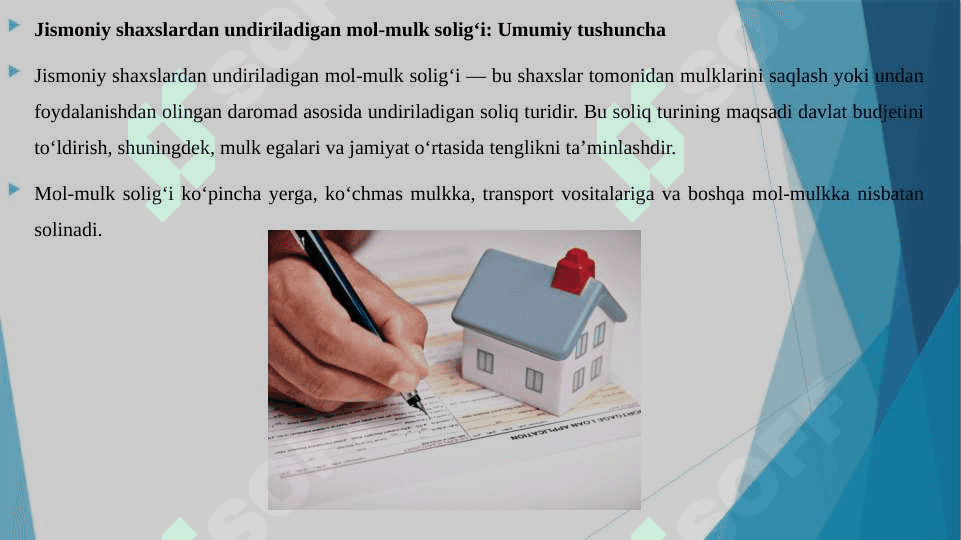 JISMONIY SHAXSLARDAN UNDIRILADIGAN MOL MULK SOLIG'I 4