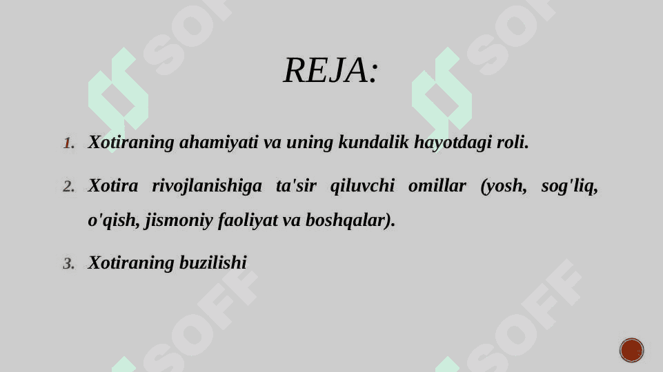 Xotirani rivojlantirish metodlari 2