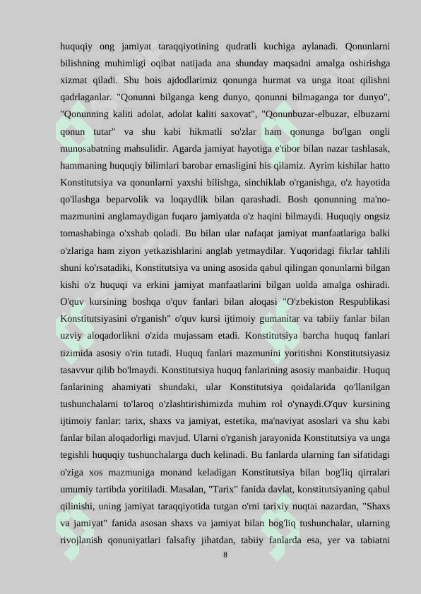 O‘zbekiston Respublikasi Konstitutsiyasi 8