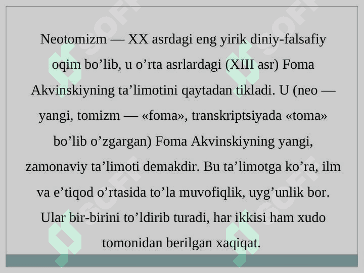 XX asr falsafasining asosiy oqim va yo'nalishlari 6