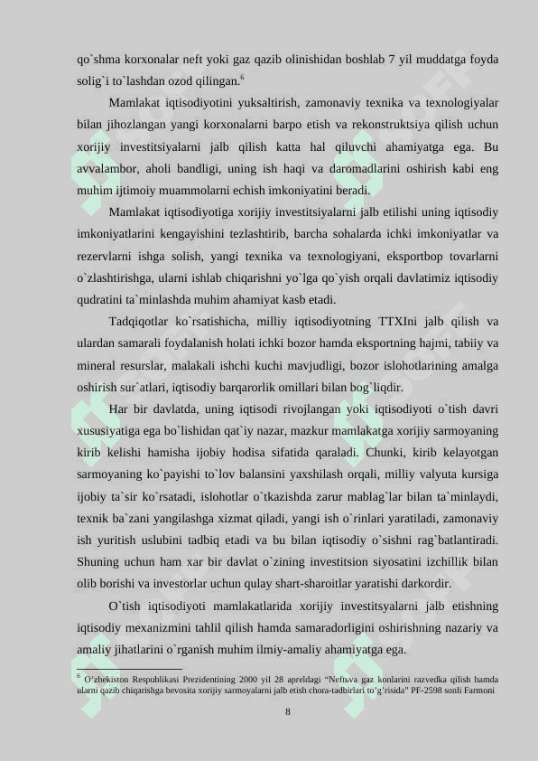 O’ZBEKISTONNING MARKAZIY OSIYO DAVLATLARI BILAN O`ZARO HAMKORLIGI vvv 8