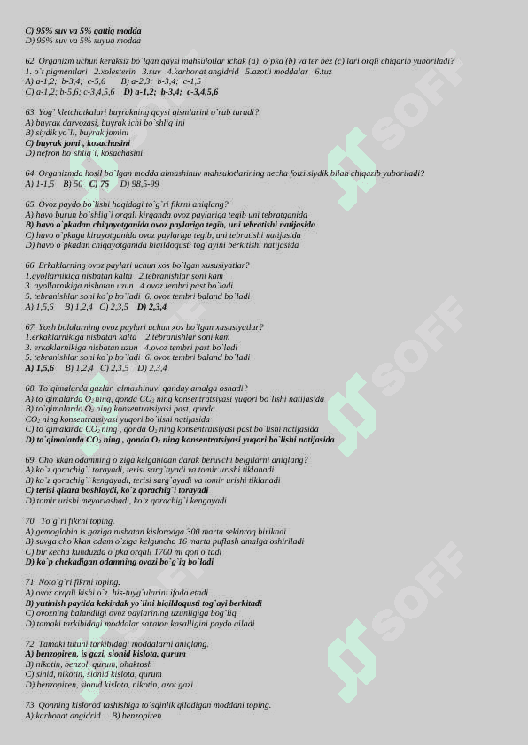 Biologiya DTM 1000 talik javobi 6