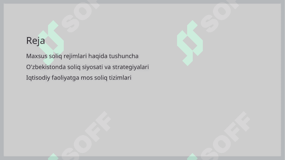 Soliq solishning alohida tartibi 2
