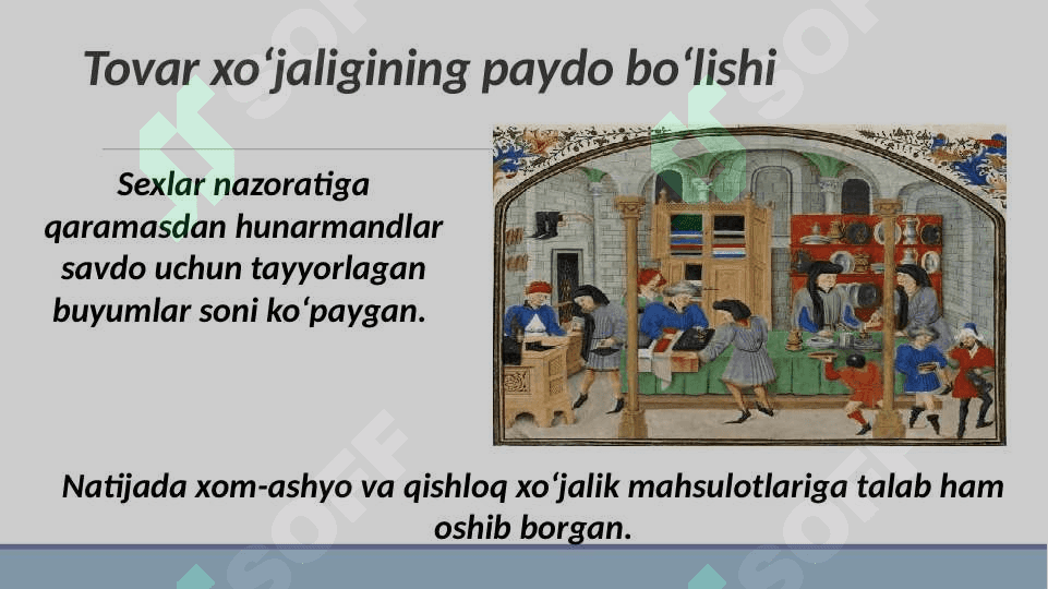 ILK O'RTA ASRLARDA YEVROPA VA OSIYODA TOVAR ISHLAB CHIQARISH 5 2