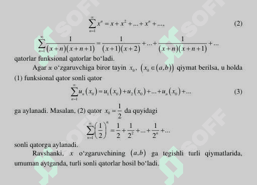 FUNKSIONAL QATORLAR 2
