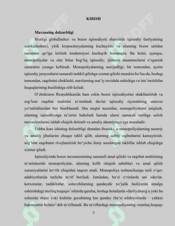 Monopoliyalar ularning amal qilish va tartibga solish xususiyatlari 3